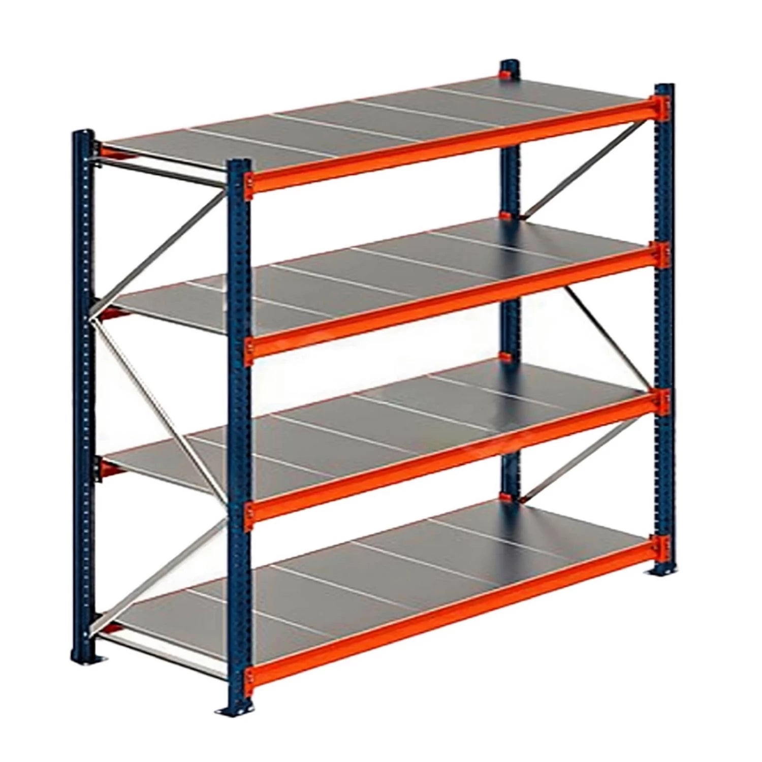 Profiled metal shelves 80x250 cm - Polirack™ light storage shelf 200-350 kg/level