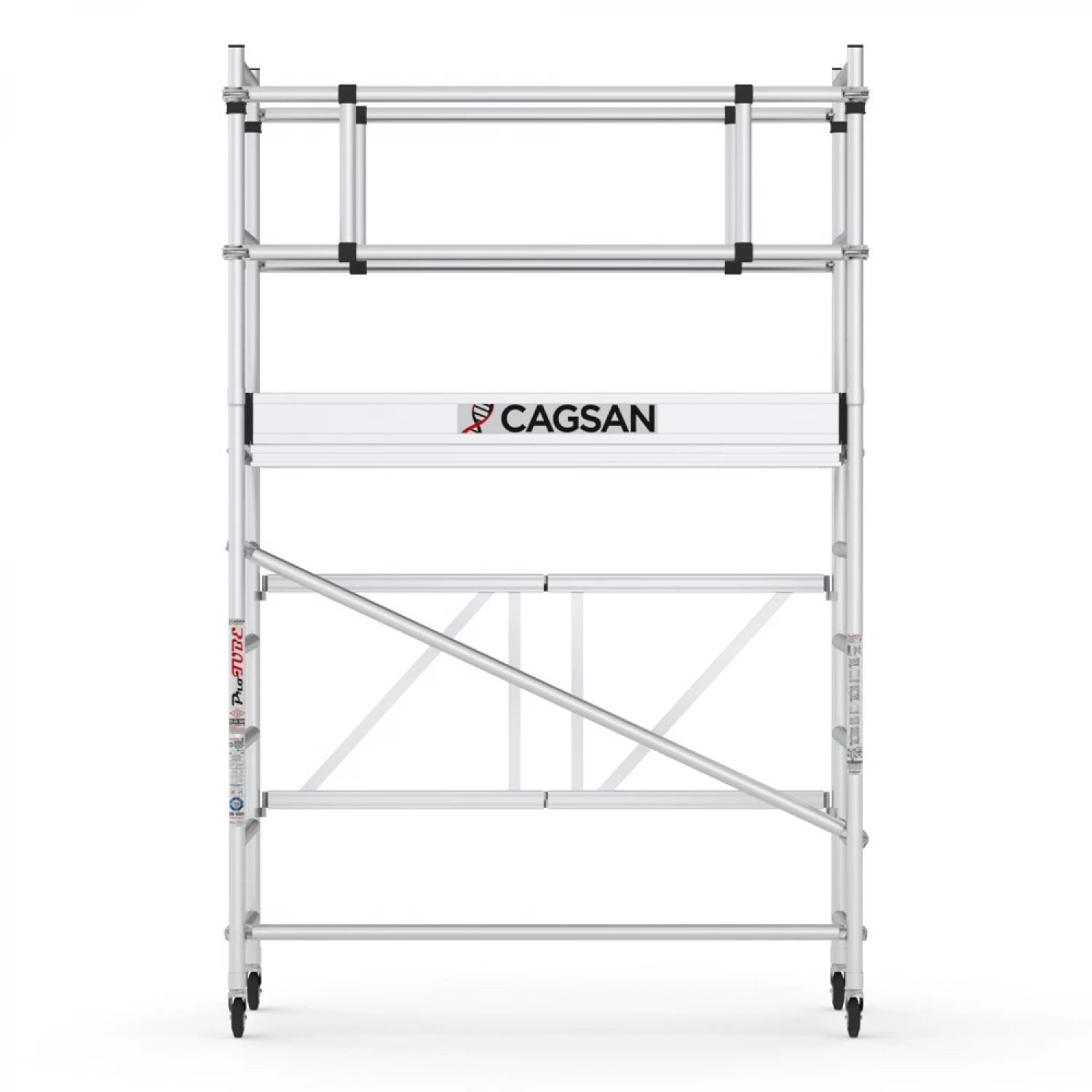 Folding aluminum scaffolding - Working height 364 cm - Free shipping - Code: Cagsan F180