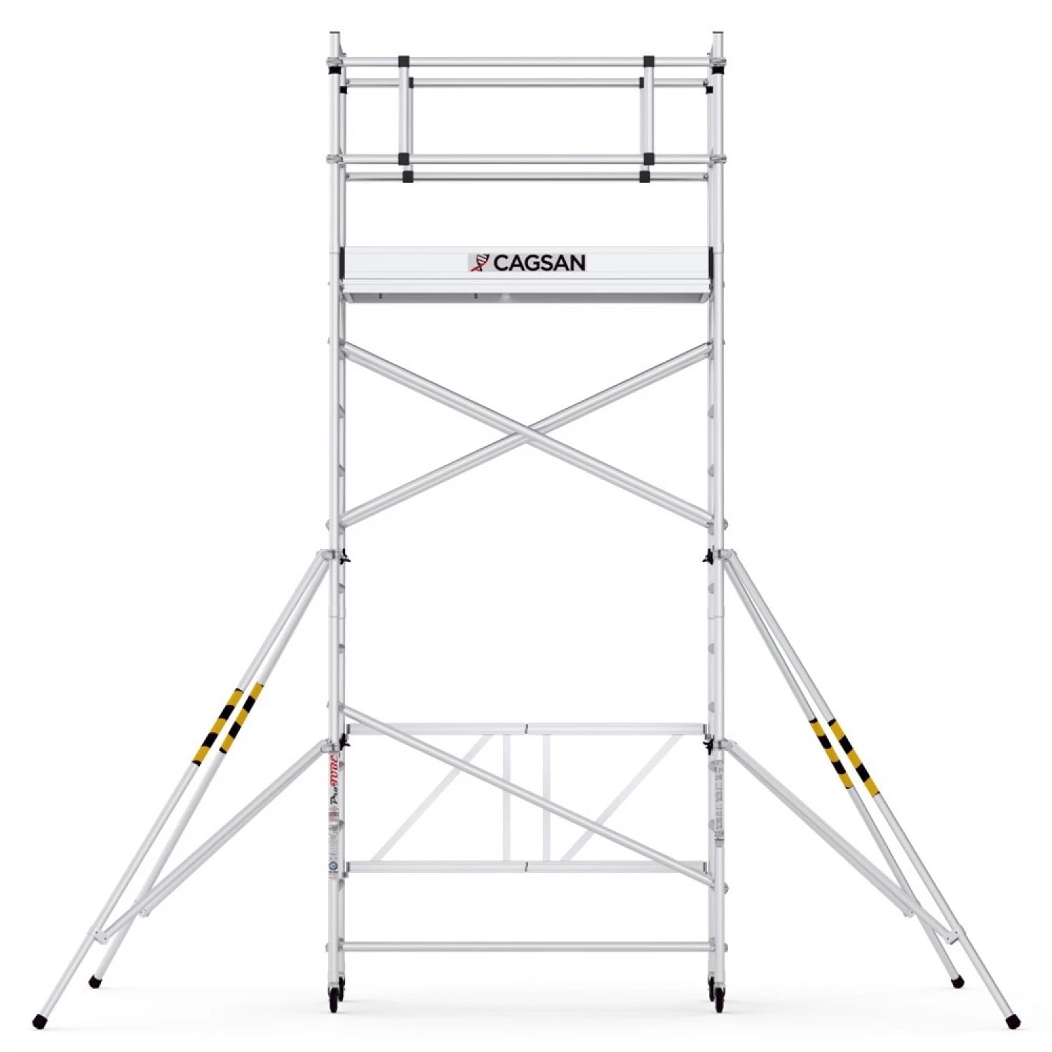 Folding aluminum scaffolding - Working height 545 cm - Free shipping - Code: Cagsan F360